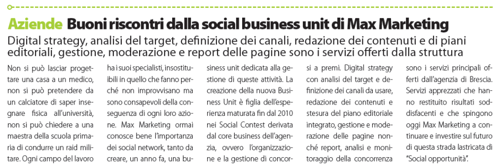 Dailynet Max Marketing Social Media Marketing Brescia