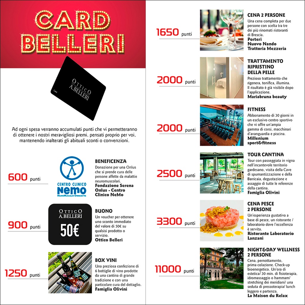Fidelity Card Belleri - Catalogo premi Fidelity-Card-BELLERI-2021-Premi