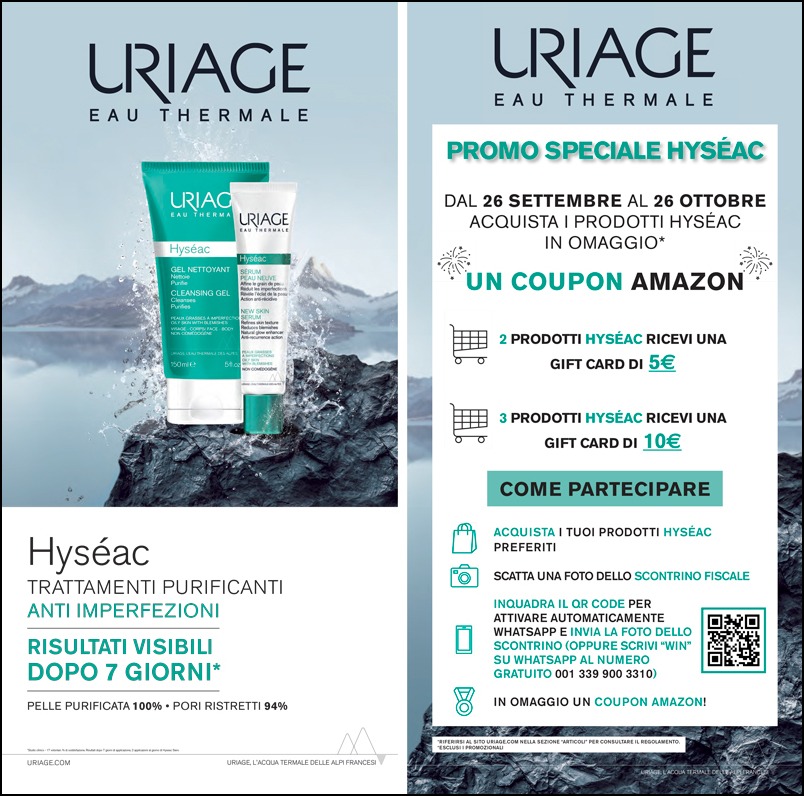 Operazione a premi OFFERTA SPECIALE HYSÉAC - Coupon Amazon Operazione a premi OFFERTA SPECIALE HYSÉAC - Coupon Amazon