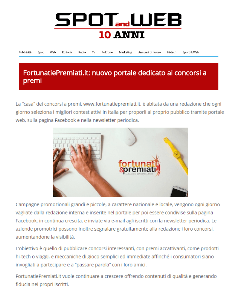 Spot&Web_10marzo2015_fortunatiepremiati