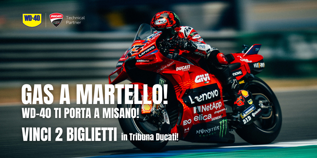 Concorso a premi WD40 - "Gas a martello! WD-40 ti porta a Misano!"